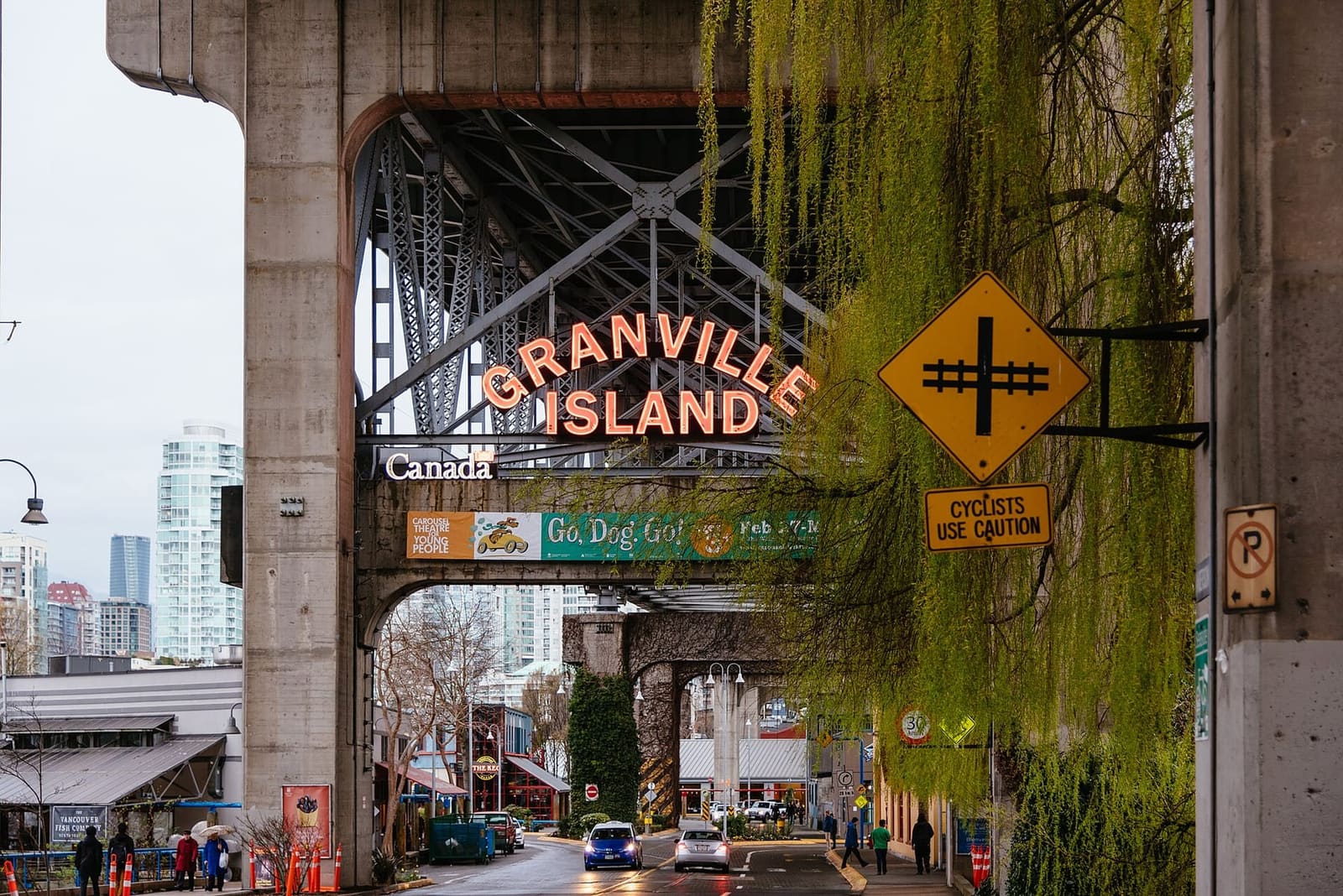 Granville Island, Vancouver: three companies sell whale watching within a few hundred metres of each other.